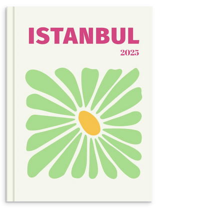 Light Blue photo book cover featuring flower in istanbul